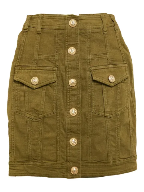 Balmain Pre-Owned denim mini skirt