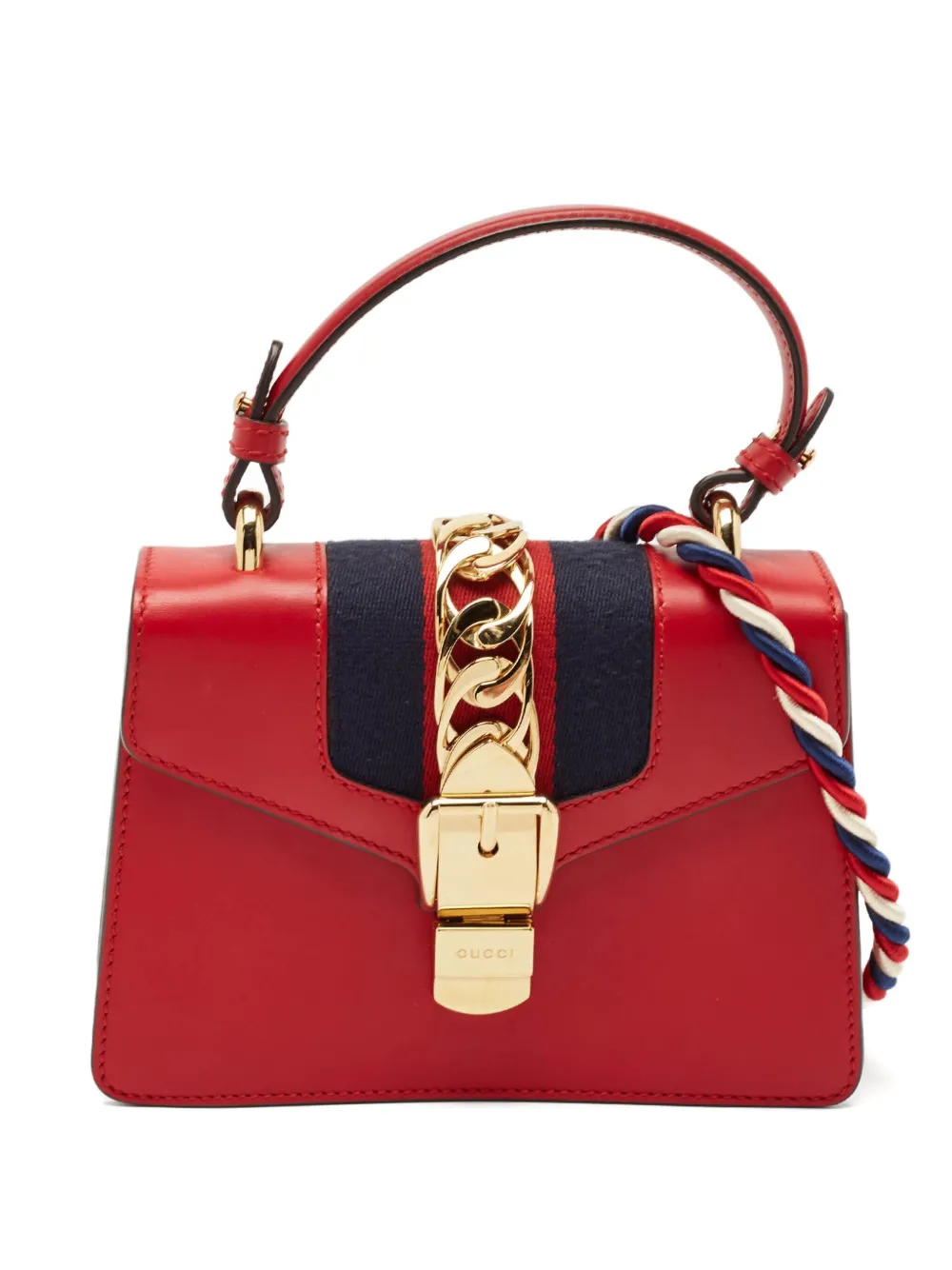 Gucci Pre-Owned シルヴィ ハンドバッグ ミニ - レッド Gucci Pre-Owned シルヴィ ハンドバッグ ミニ - レッド