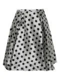 Carolina Herrera polka-dot pleated skirt - White