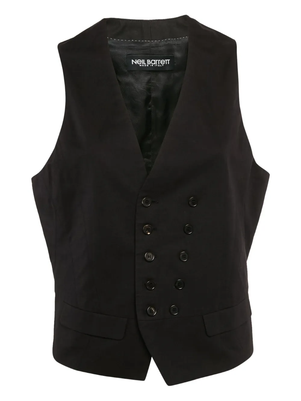 Pre-owned Neil Barrett Cotton Waistcoat In Black