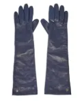 Gucci Pre-Owned 2024 leather gloves - Blue