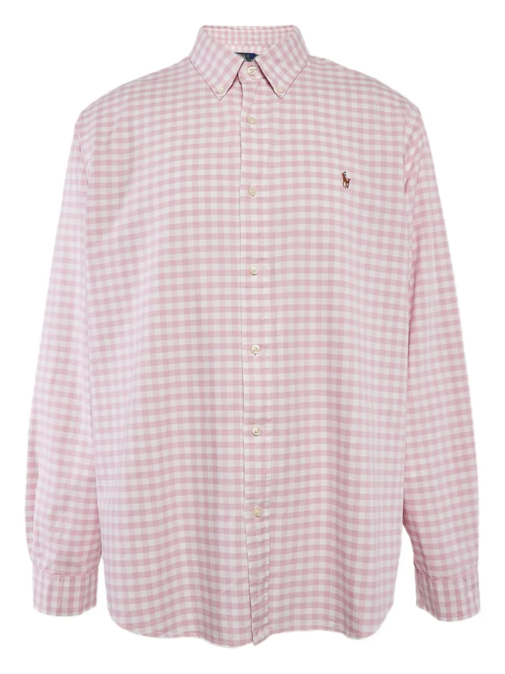 pre-owned gingham cotton shirt
