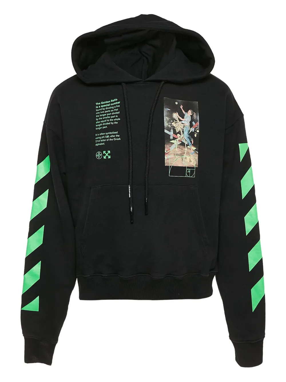 Off-White Pre-Owned Arrows-print sleeve hoodie | Black | Image 1