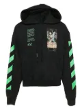 Off-White Pre-Owned Arrows-print sleeve hoodie - Black