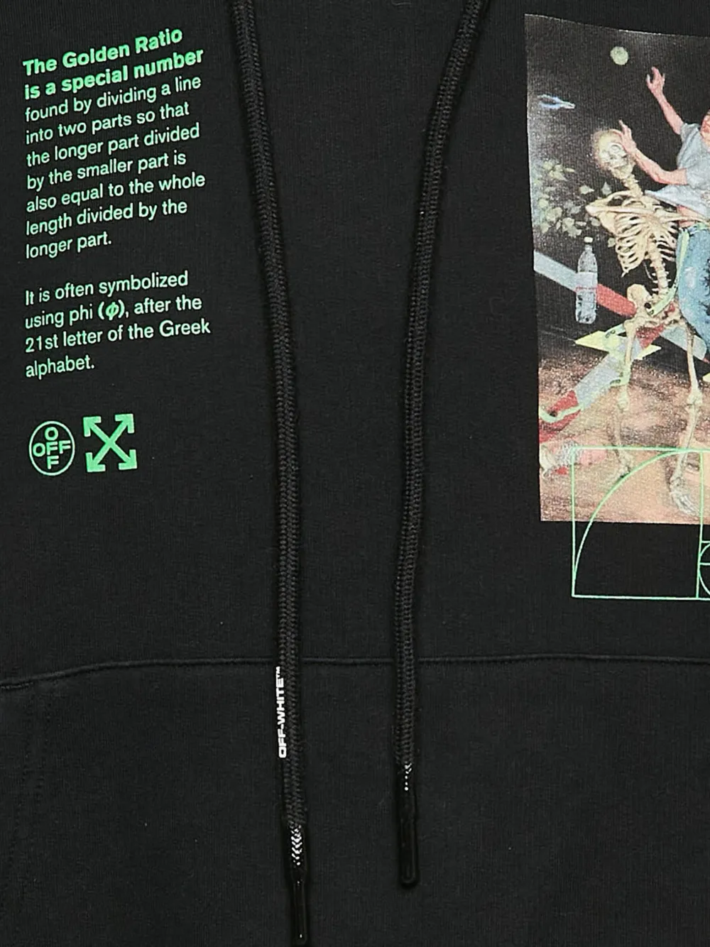 Pre-owned Off-white Arrows-print Sleeve Hoodie In Black