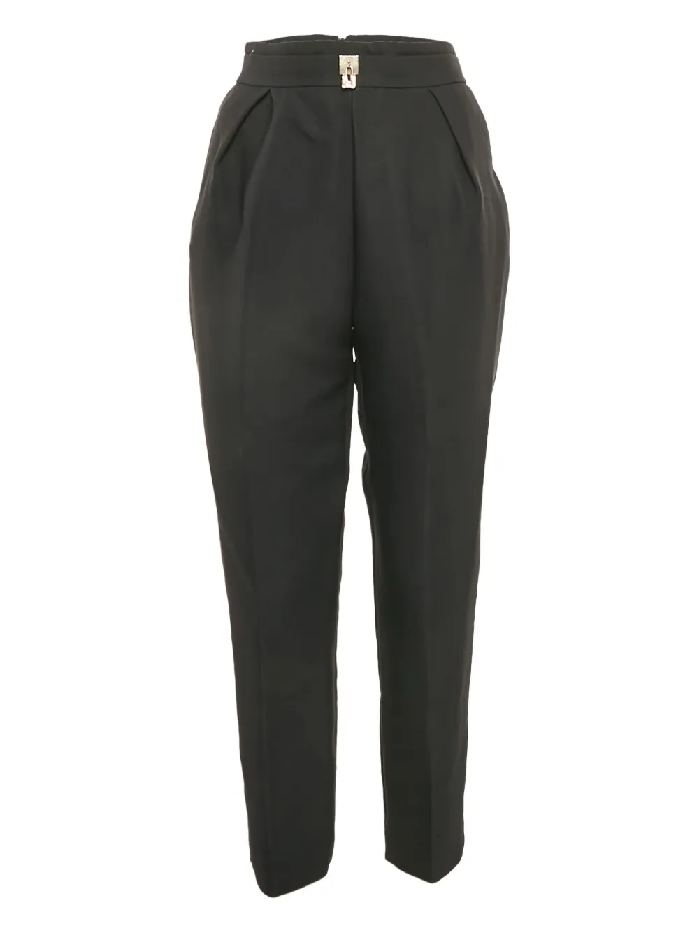 Elisabetta Franchi pleated lock-detail trousers | Black | Image 1