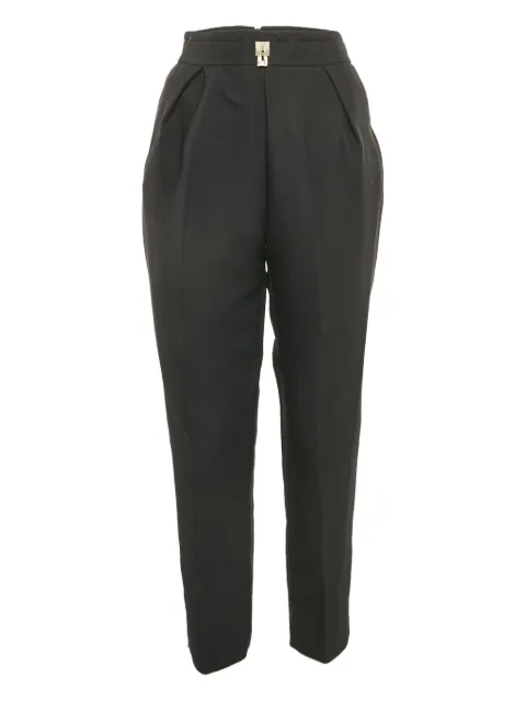 Elisabetta Franchi pleated lock-detail trousers