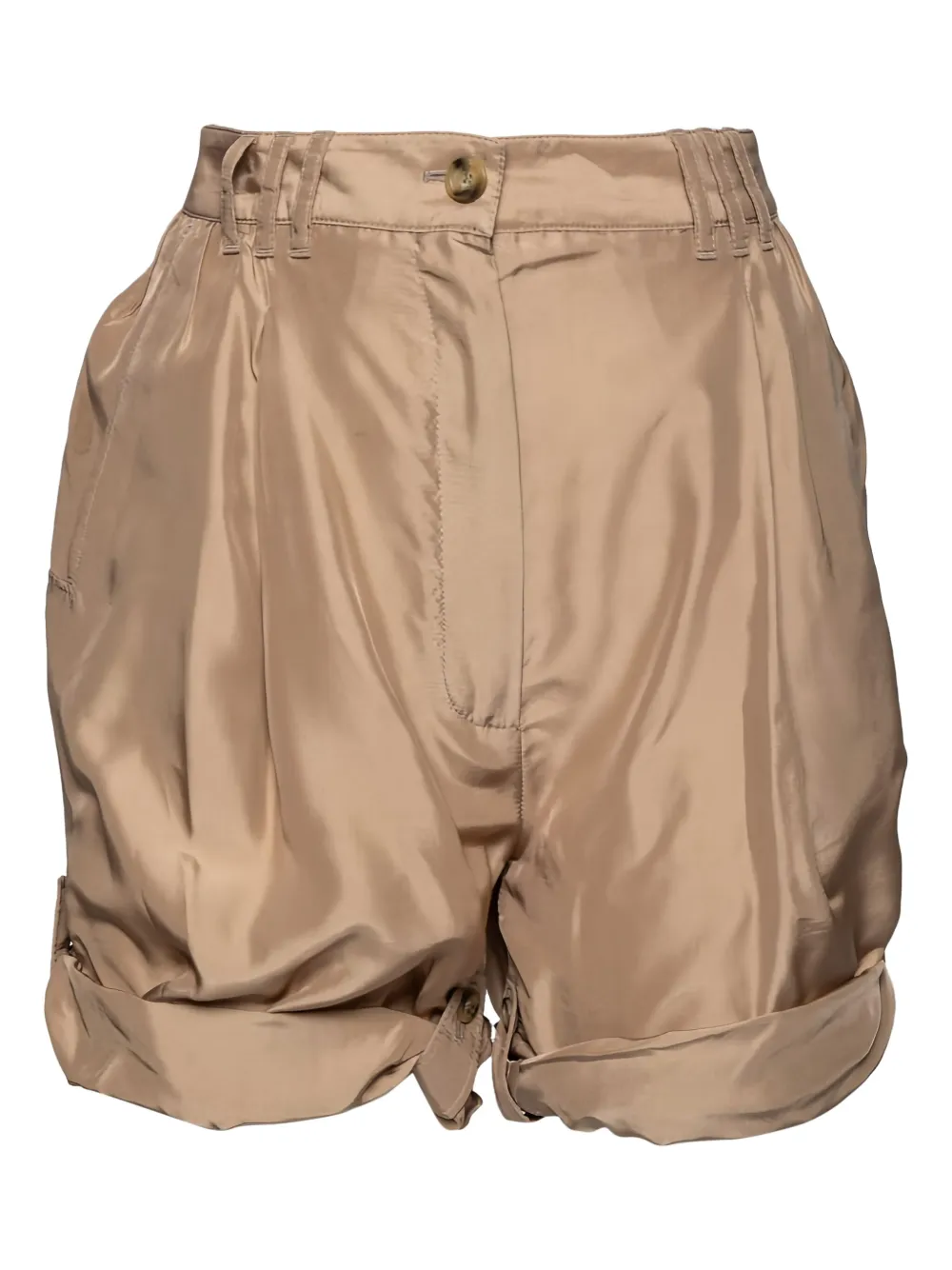 Pre-owned Dolce & Gabbana Pleated-pocket Shorts In Brown