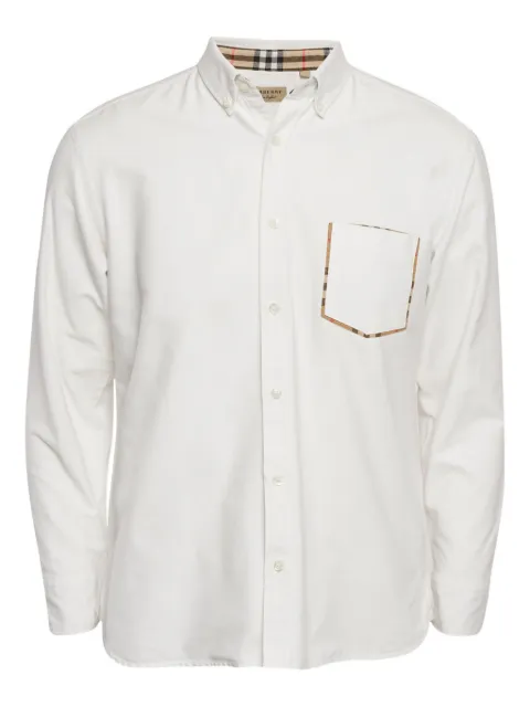 Burberry Pre-Owned 2024 checkered-trim shirt