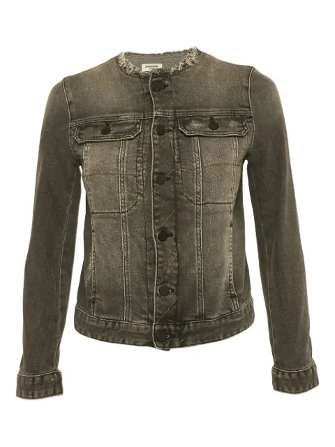 Zadig&Voltaire frayed-collar denim jacket