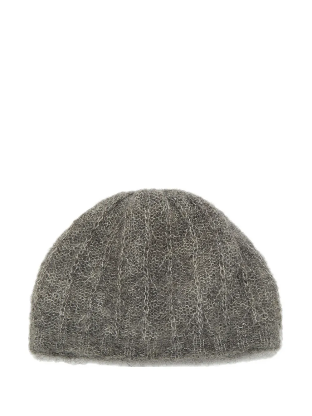 Miu Miu Pre-Owned ribbed-knit beanie | Grey | Image 1