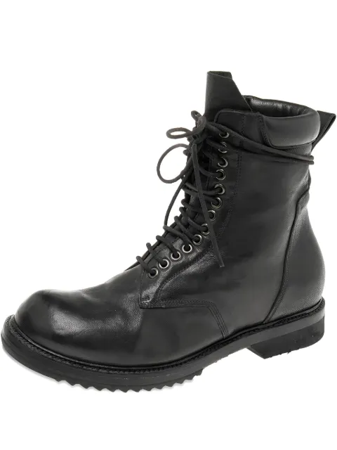Rick Owens Vintage lace-up leather combat boots