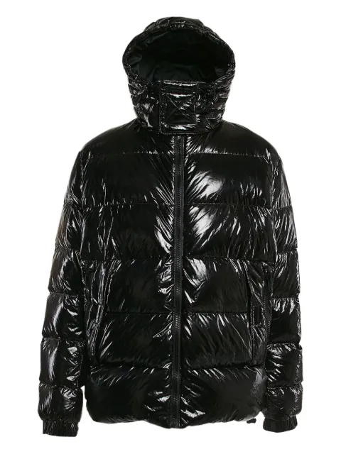 BOSS quilted drawstring-hood jacket
