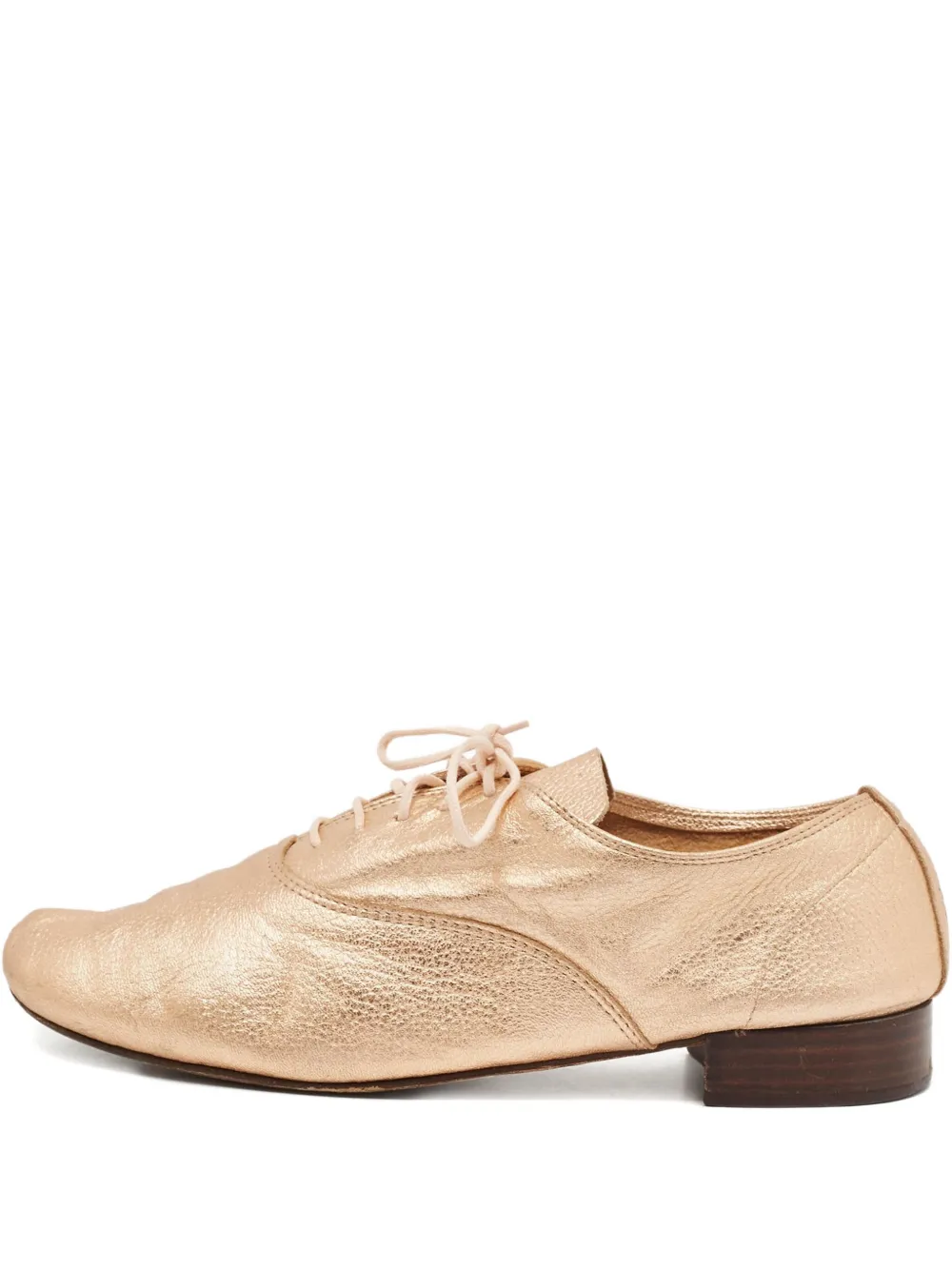 metallic-finish Oxford shoes