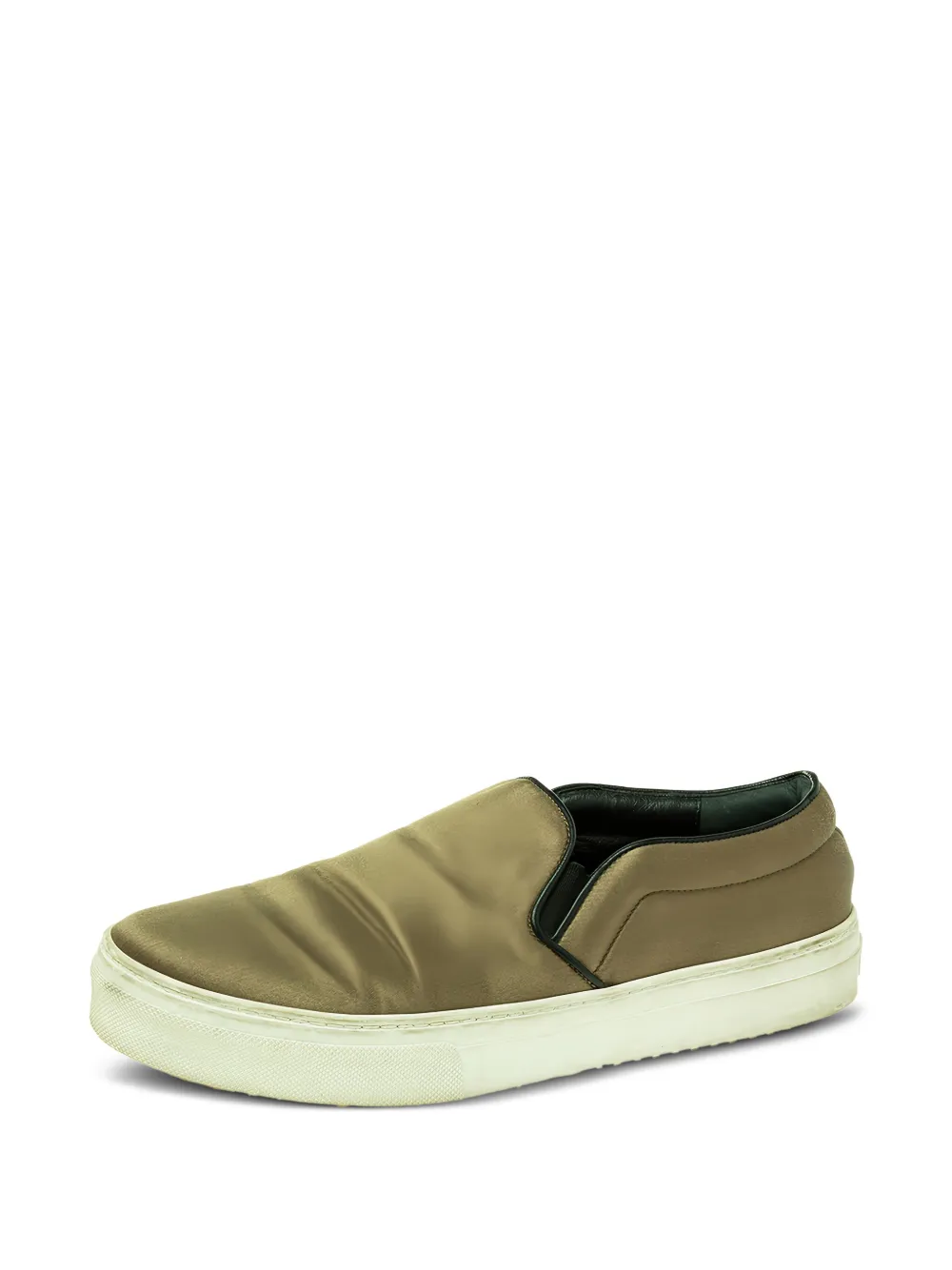 Céline Pre-Owned Satijnen slip-on sneakers met ronde neus - Groen