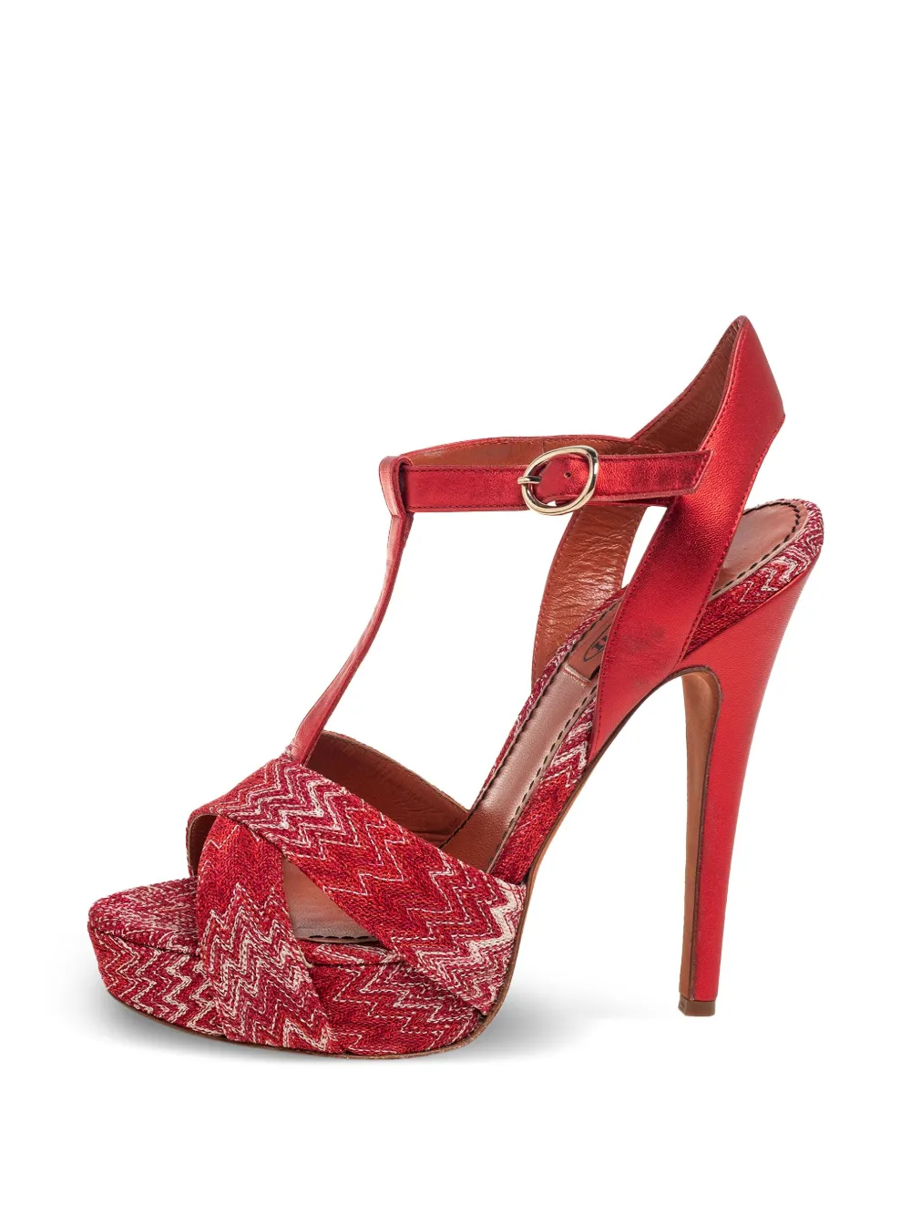 130mm zigzag-knit sandals