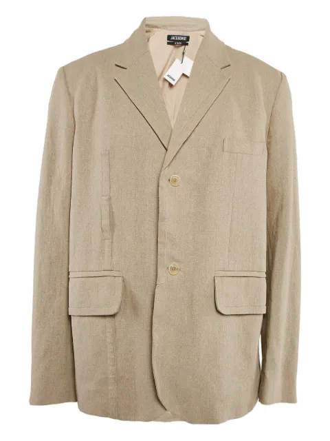 Jacquemus Pre-Owned linen single-breasted blazer