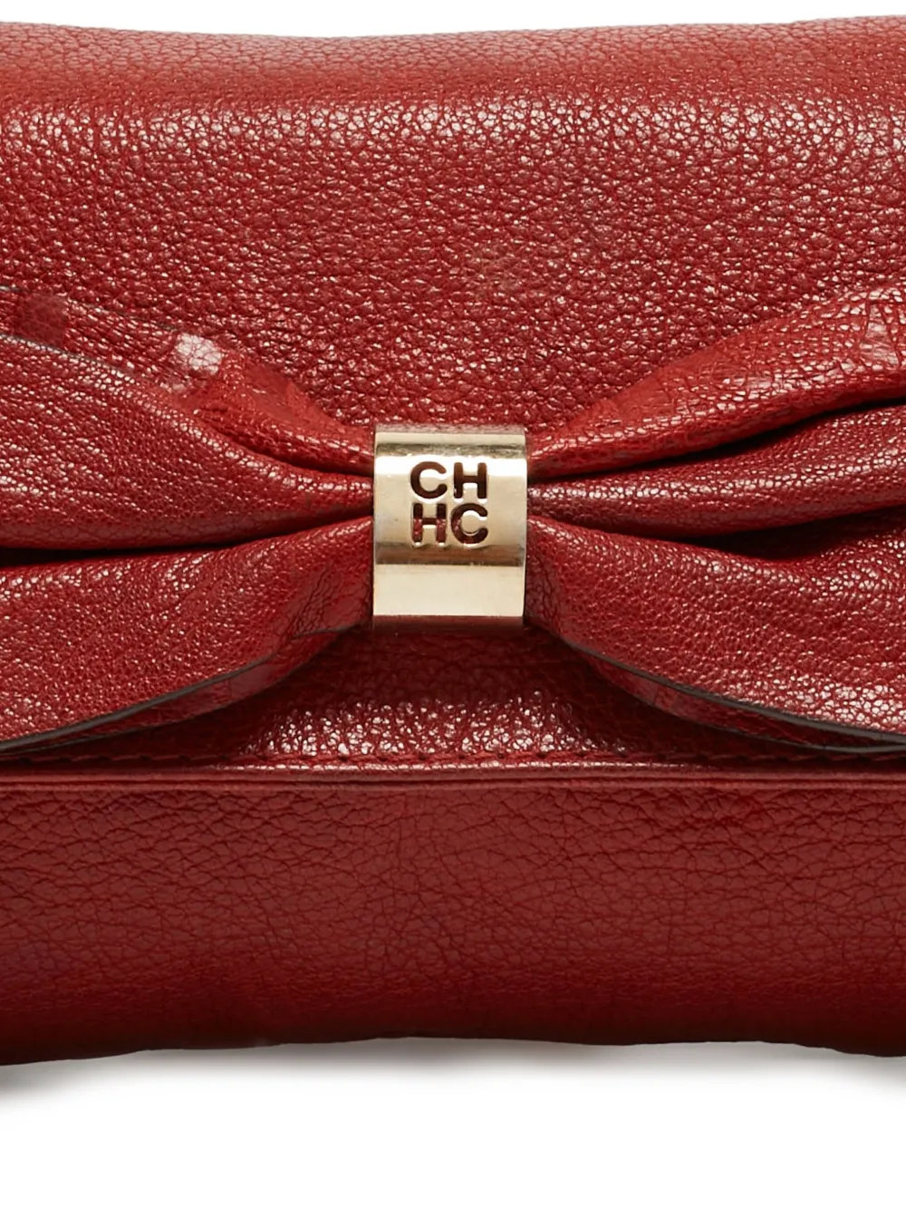 Carolina Herrera Vintage pre-owned CH bow detail leather clutch | Image 2