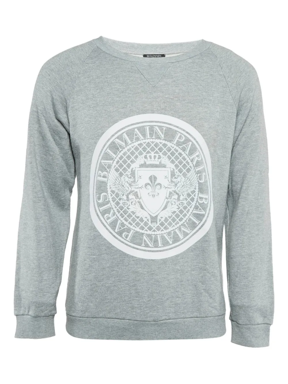 Balmain Pre-Owned raglan-sleeve logo sweatshirt | Grey | Image 1