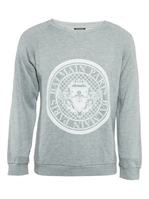 Balmain Pre-Owned raglan-sleeve logo sweatshirt