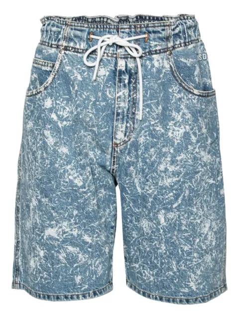 MSGM acid wash drawstring shorts