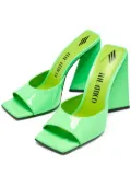 The Attico pre-owned 115mm Devon patent leather square-toe sandals - Green