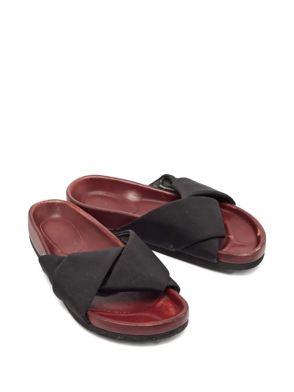 Céline Pre-Owned Slippers met gekruiste bandjes - Zwart