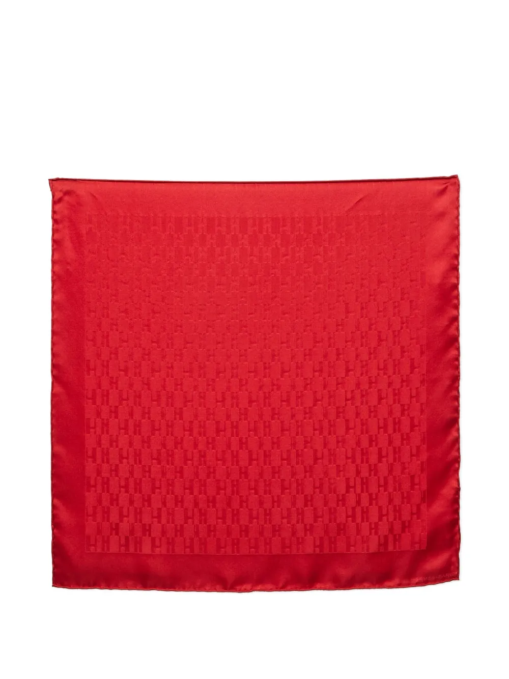 Hermès Pre-Owned H-motif silk pocket square | Red | Image 1