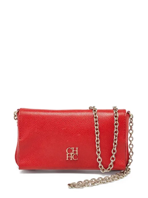Carolina Herrera Vintage bolsa de hombro con placa del logo pre-owned
