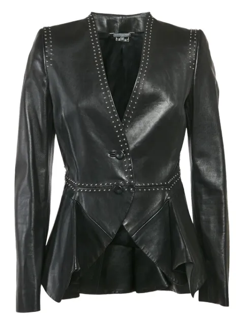 Alexander McQueen Pre-Owned 2023 single-breasted studded jacket