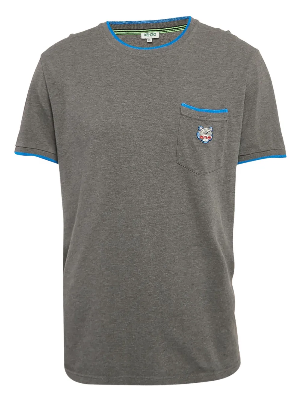 Kenzo Pre-Owned タイガー ポケット Tシャツ - グレー Kenzo Pre-Owned タイガー ポケット Tシャツ - グレー
