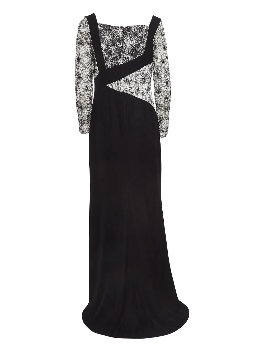 Tadashi Vintage Jurk met kanten vlakken - Wit