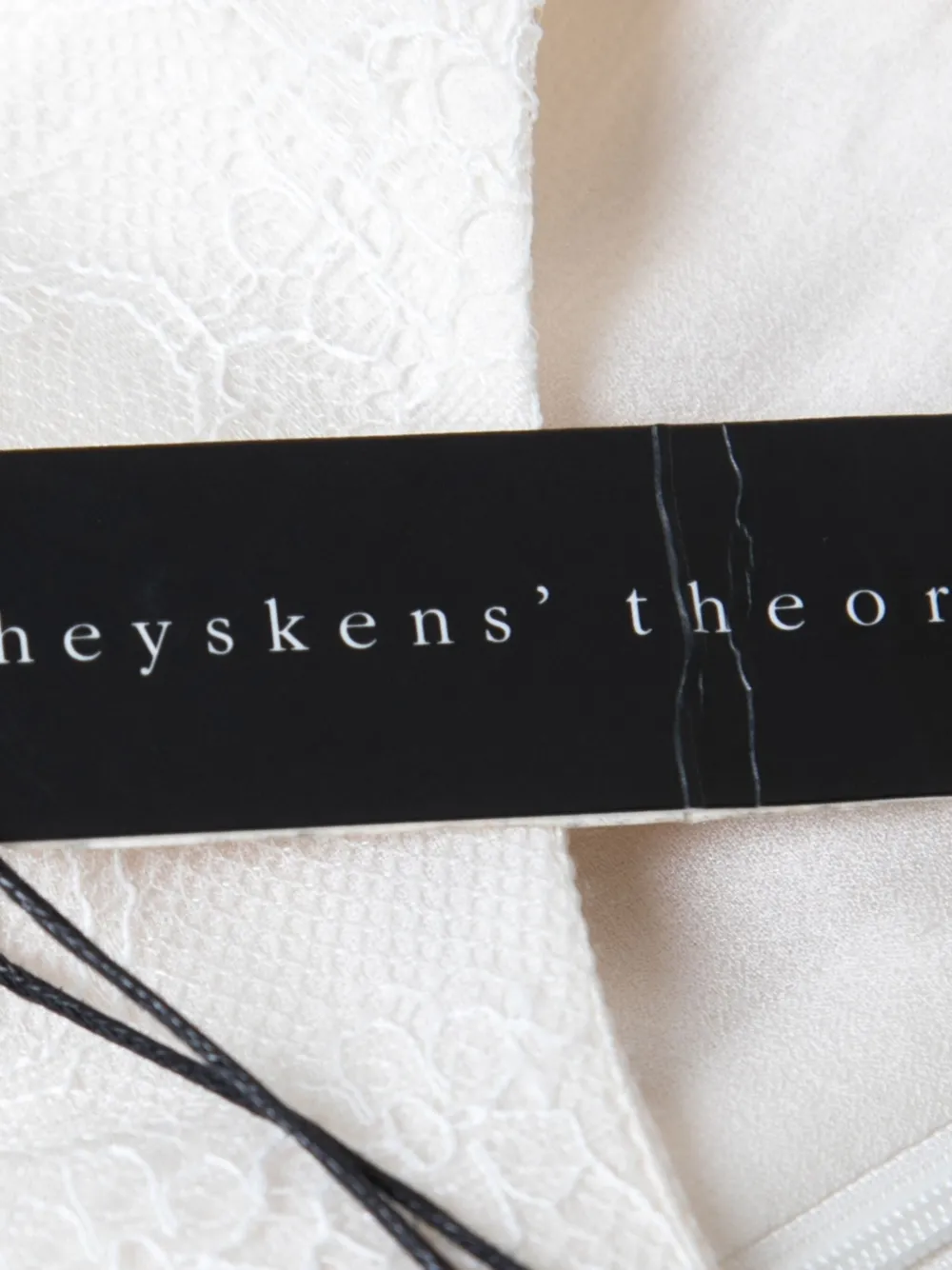 Pre-owned Theory Pleated Lace Dress In White