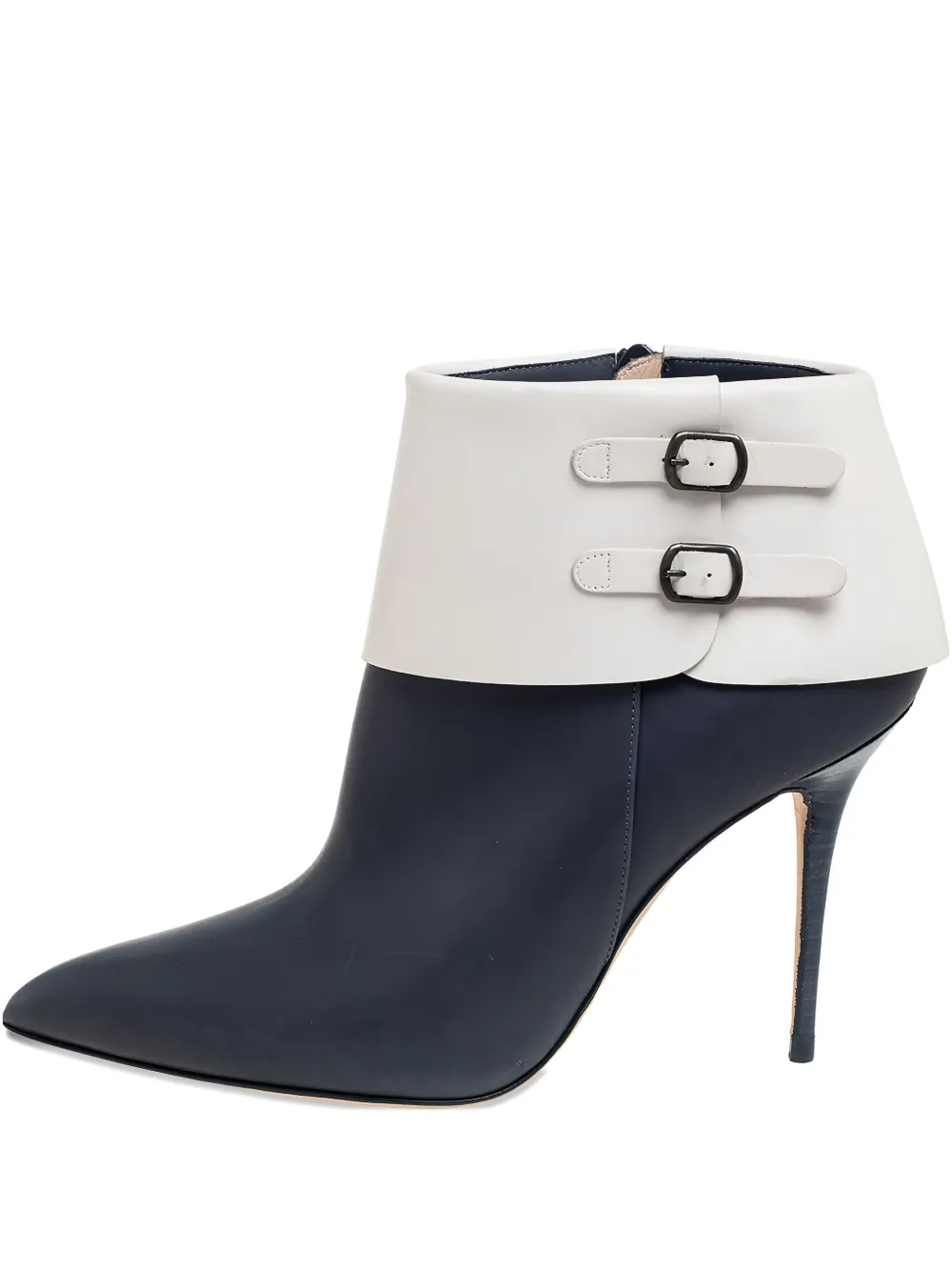 Manolo Blahnik 100mm buckle-detail leather boots | Blue | Image 1