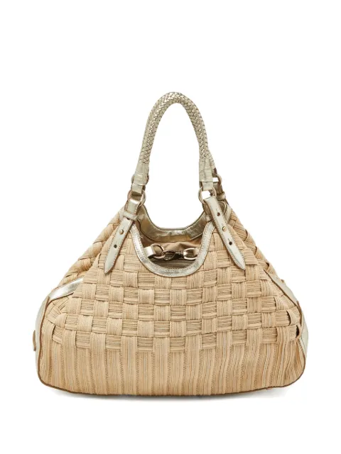 Cole Haan woven-leather satchel bag