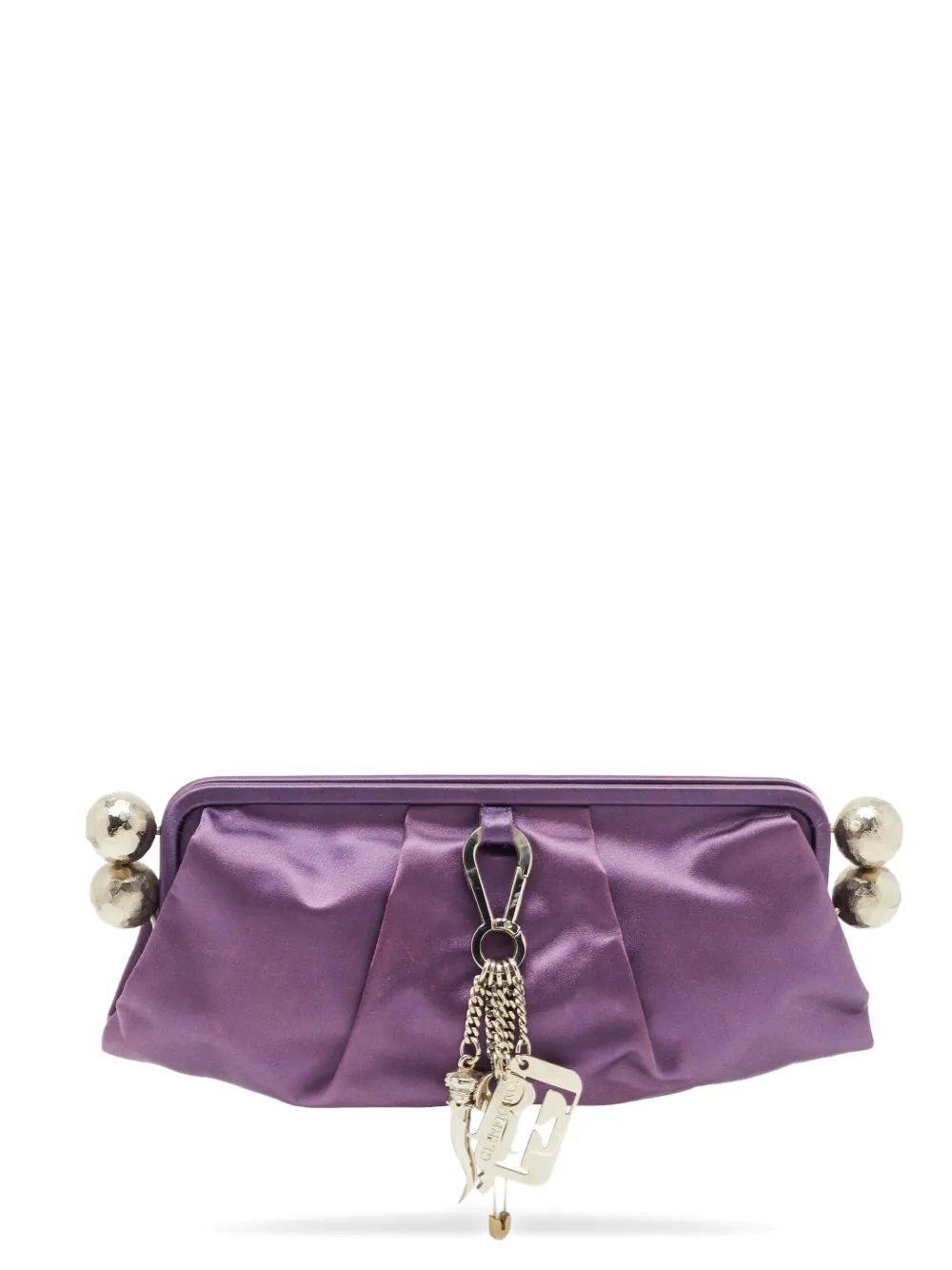 Gianfranco Ferré pleat-detail satin clutch bag | Violett | Image 1