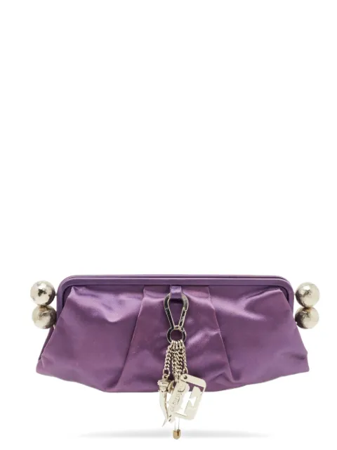 Gianfranco Ferré pleat-detail satin clutch bag