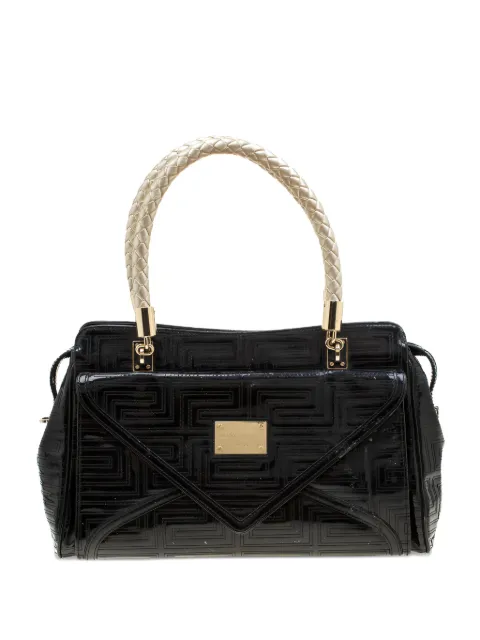 Versace Pre-Owned bolsa satchel con placa del logo