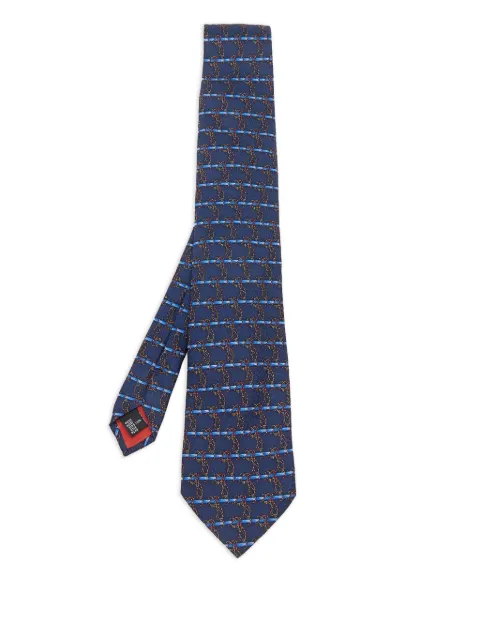S.T. Dupont knot-print silk tie