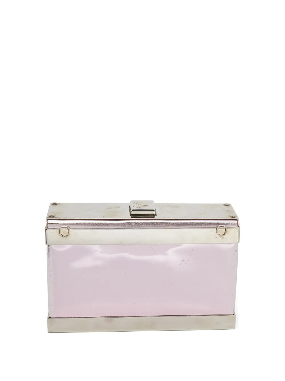 Giuseppe Zanotti Vintage patent-leather metal box bag | Pink | Image 1