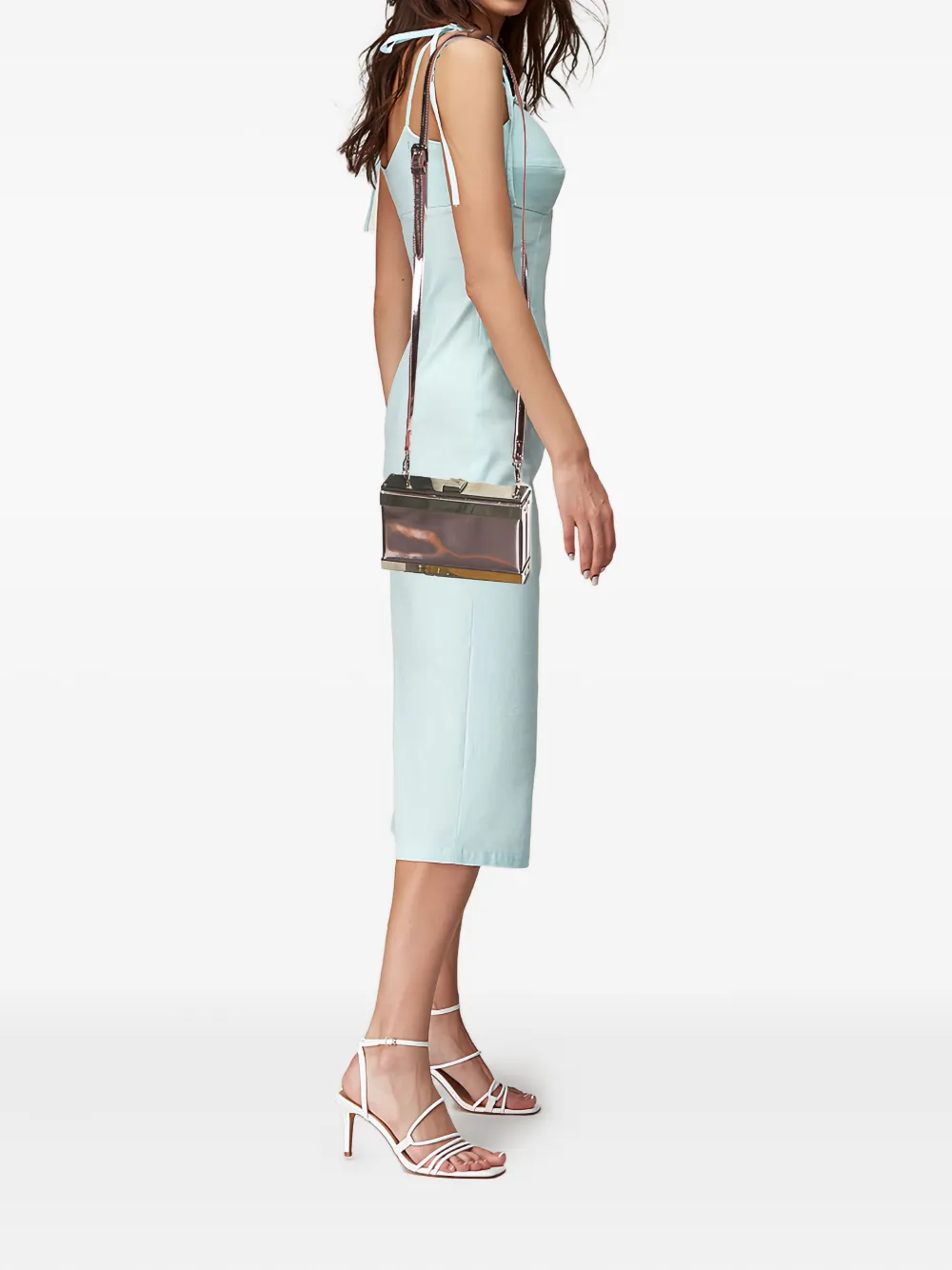 Giuseppe Zanotti Vintage patent-leather metal box bag | Image 2