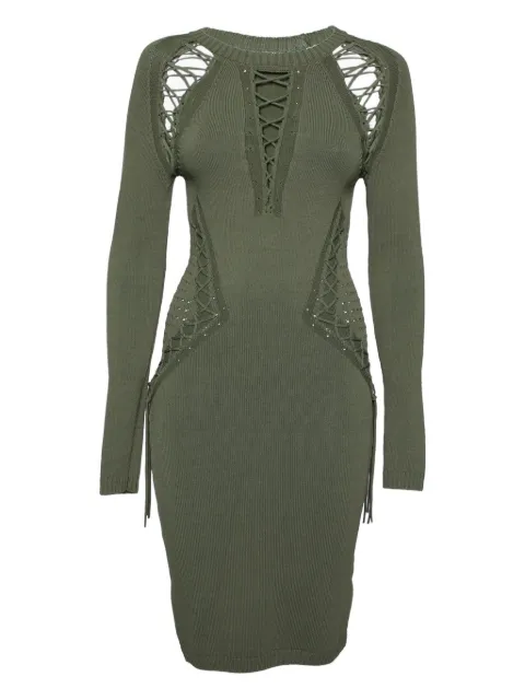 Ronny Kobo lace-up knitted dress