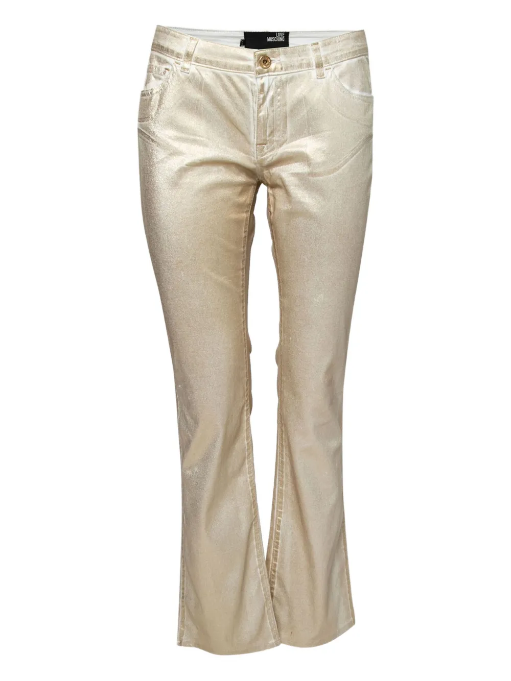 foil-print jeans