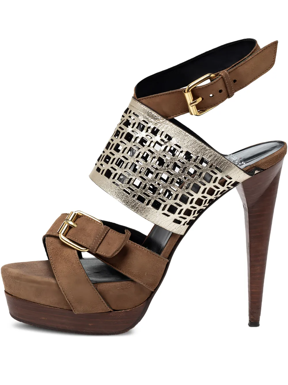 Pierre Hardy 130mm buckle-detail platform sandals | Brown | Image 1