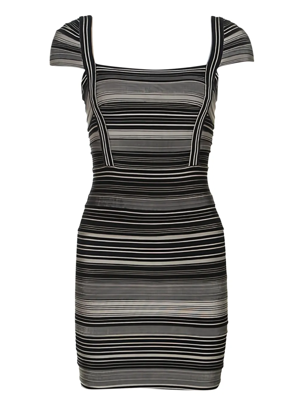 Hervé Léger Pre-Owned Sandra striped dress | Black | Image 1