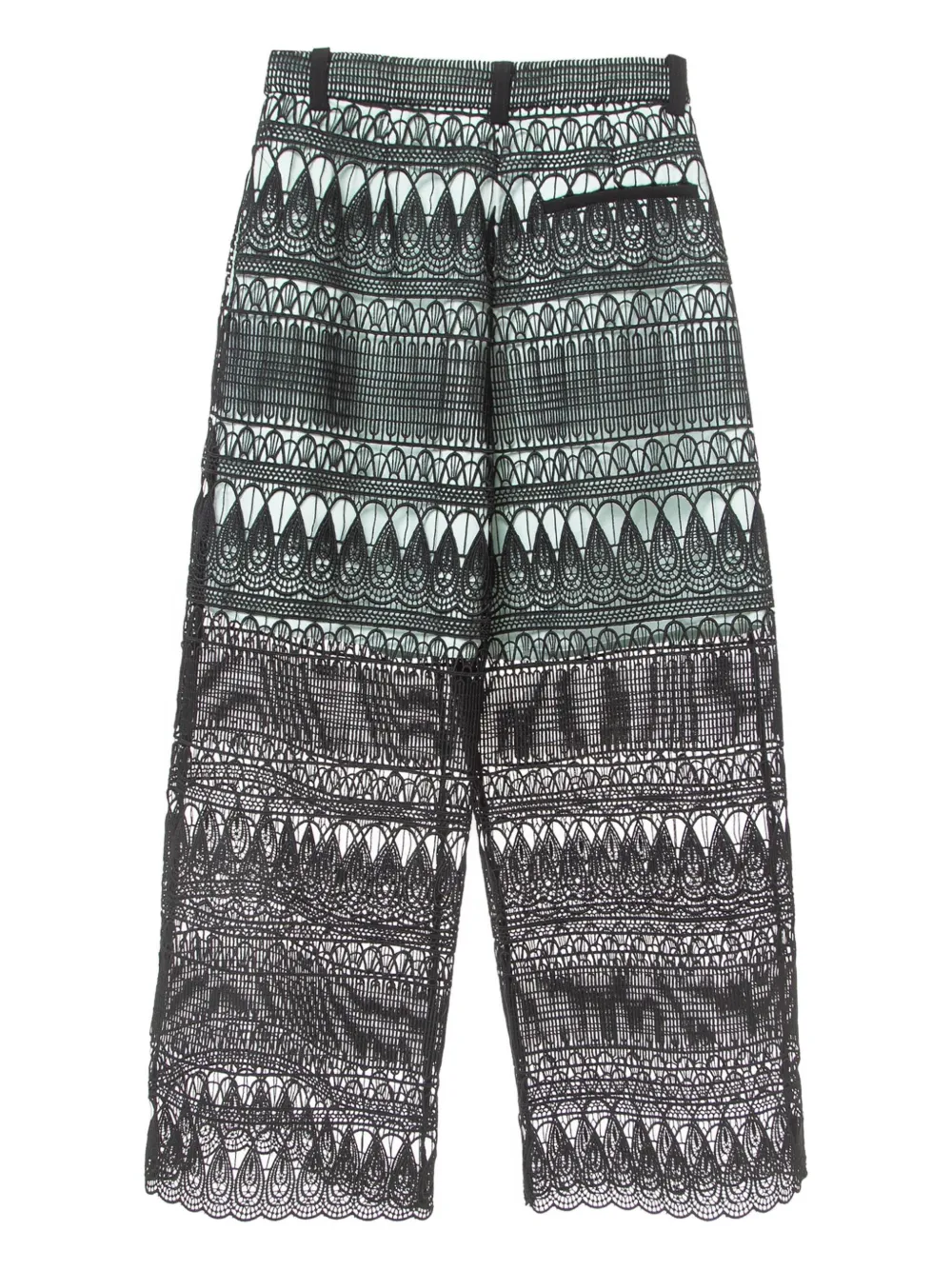 Self-Portrait lace-overlay pants | Straight-Leg Pants | Image 2