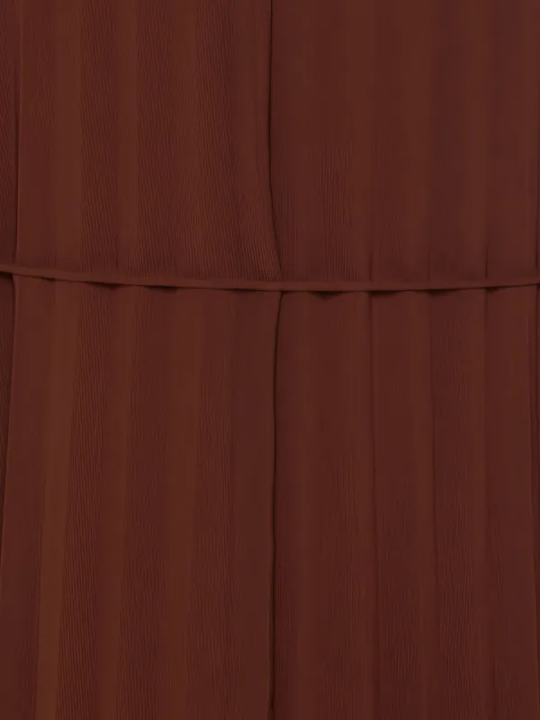 elizabeth and james pleated dress Pleated Halterneck Maxi Dress