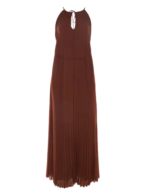 Elizabeth and James pre-owned pleated halterneck maxi dress