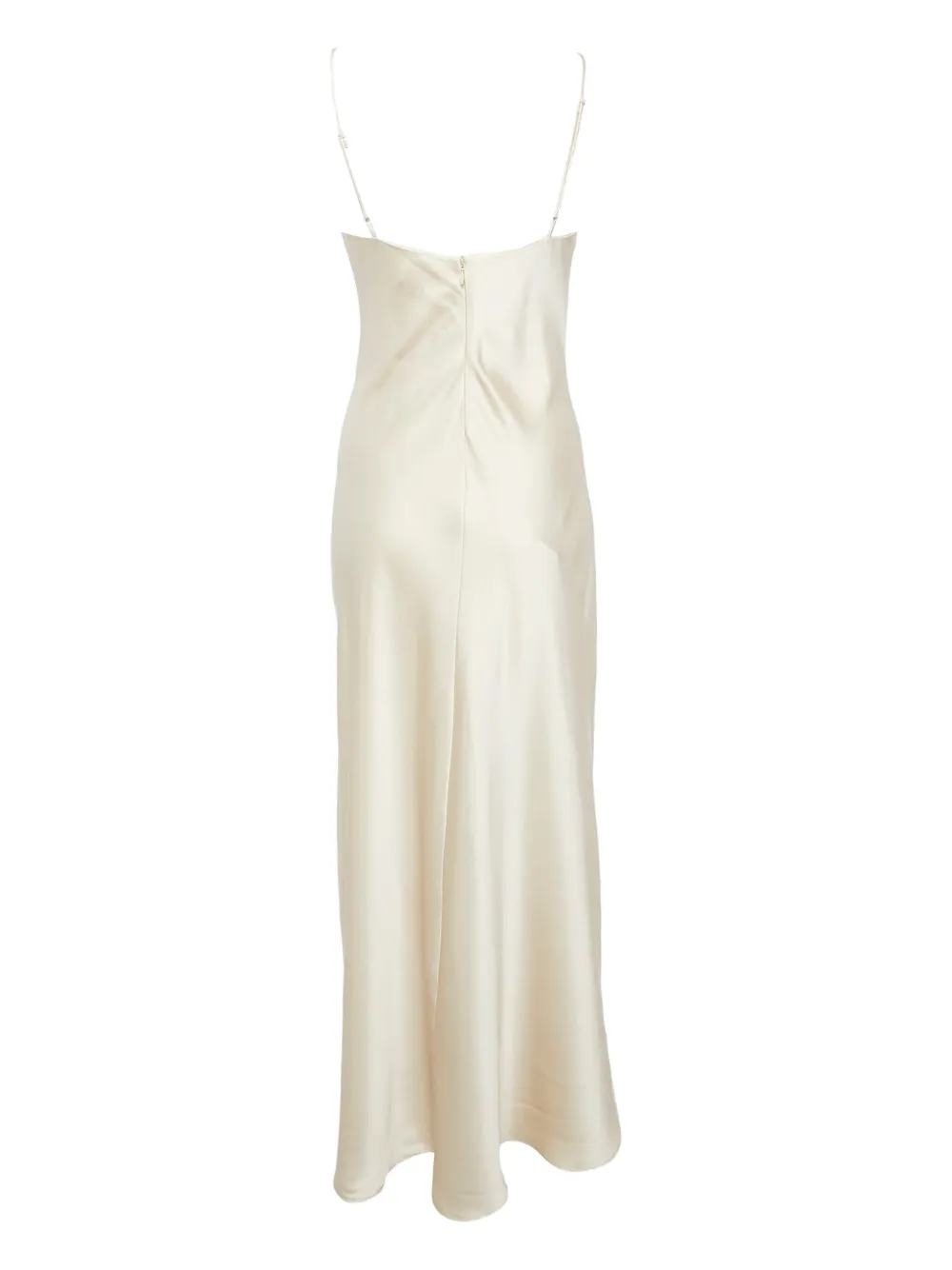 Simkhai Satijnen maxi-jurk met col - Beige