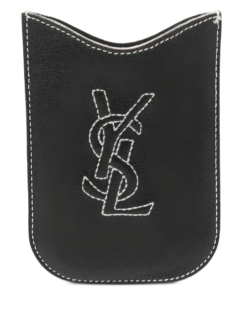Saint Laurent Pre-Owned YSL-embroidered phone case